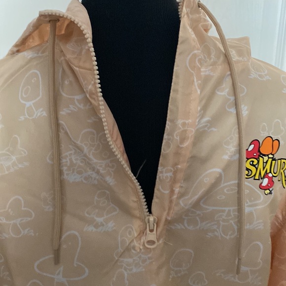 SMURFS Windbreaker Pullover Hooded Jacket sz M NWT. UNISEX - Picture 6 of 6